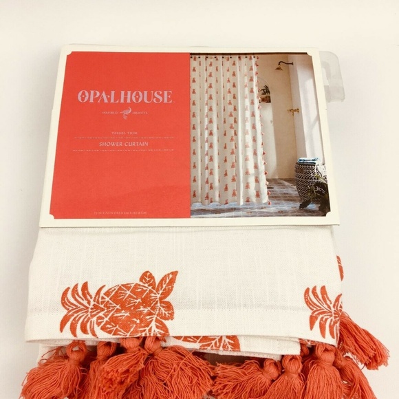 Opalhouse Bath Opalhouse Tassel Pineapple Fabric Shower Curtain